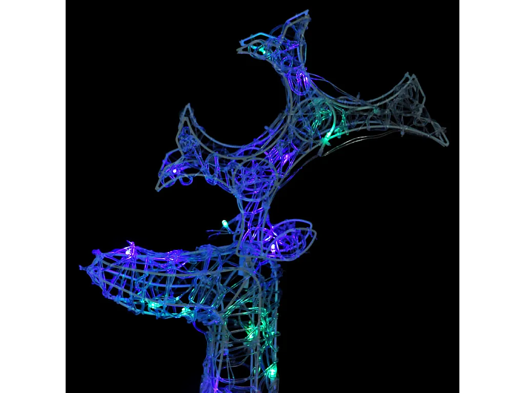 Decorazione natalizia renna 90 LED 60x16x100 cm Acrilico