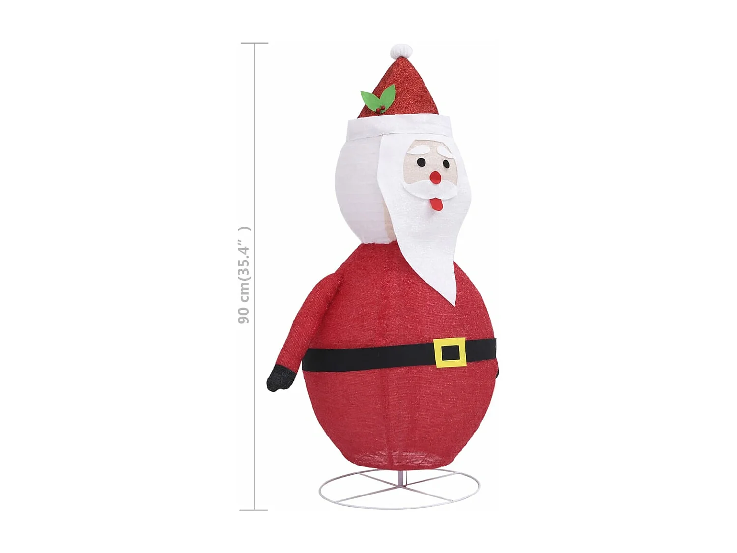 Décoration de Noël Figurine Père Noël LED Tissu de luxe 90 cm