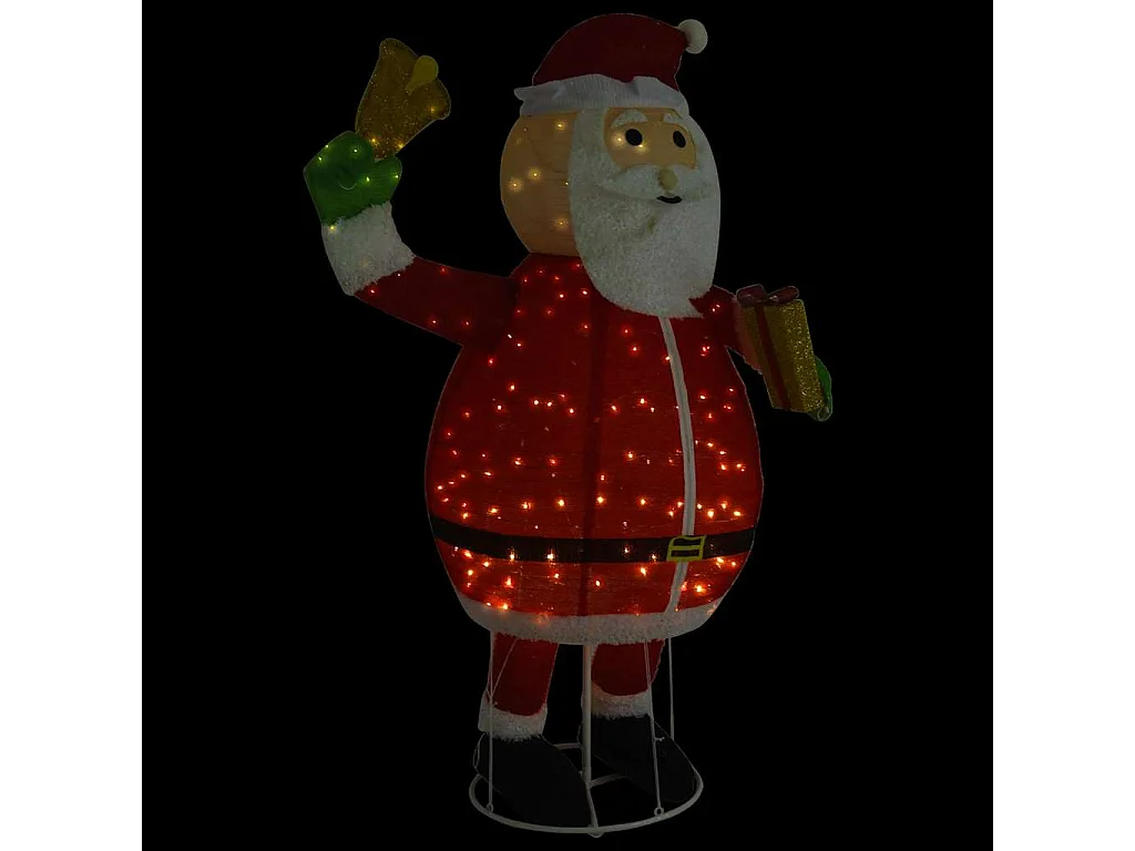 Decoração de Natal Papai Noel Estatueta LED Tecido Luxo 180cm