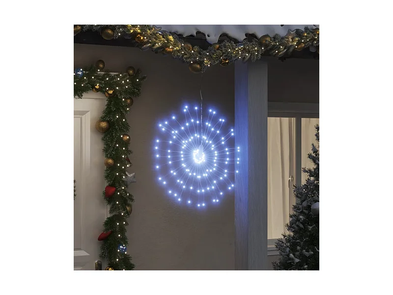 Leuchtender Weihnachtsstern 140 LED 4 Stück kaltweiß 17 cm