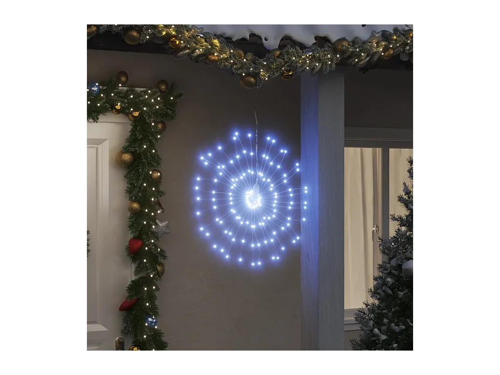 Étoile rayonnante de Noël 140 LED 4 pcs blanc froid 17 cm