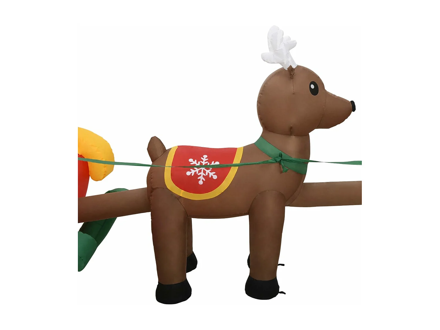 Aufblasbare Weihnachtsmann- und Rentier-LED-Dekoration, 490 cm