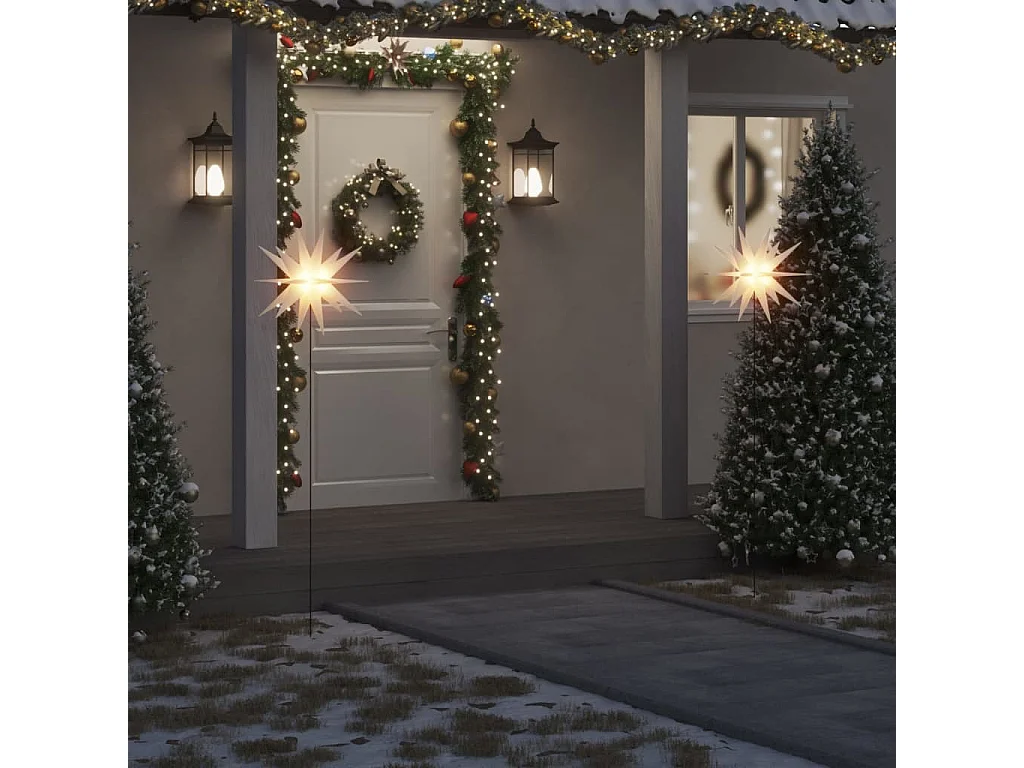 Weihnachtslicht mit weißem faltbarem LED-Stecker 57 cm