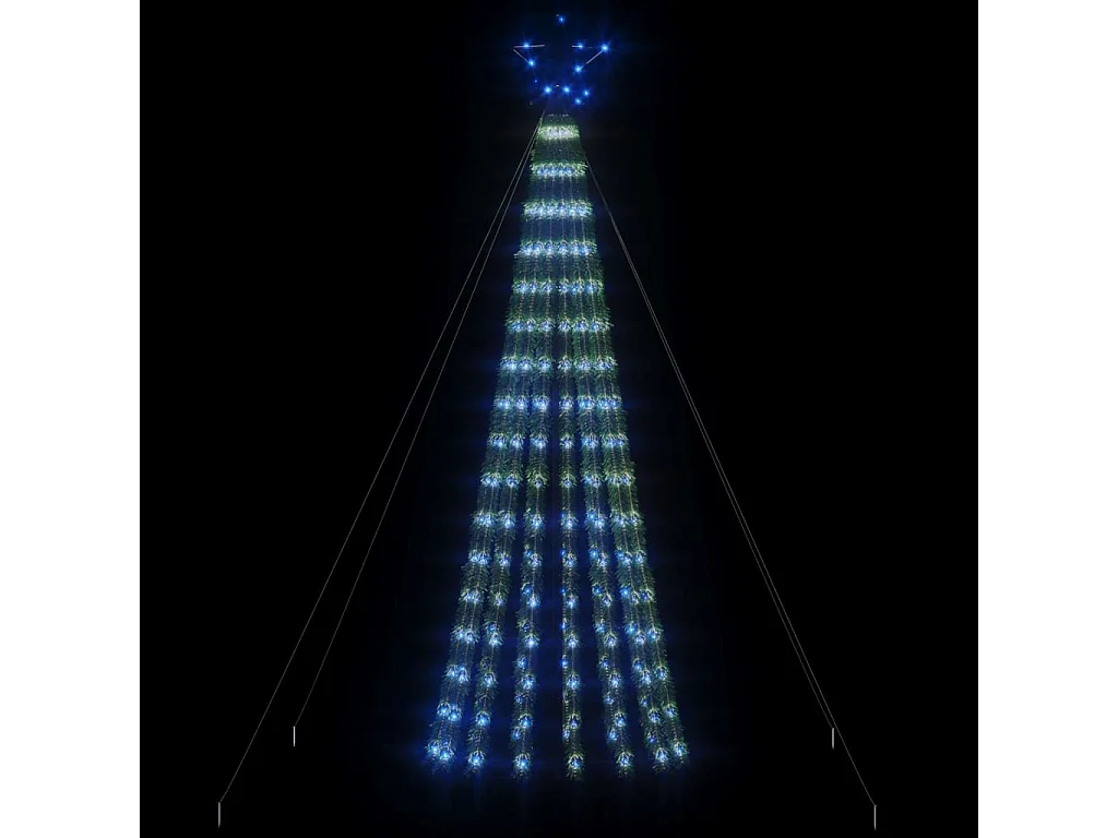 Arbre de Noël lumineux conique 275 LED bleu 180 cm