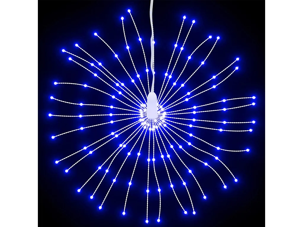 Étoile rayonnante de Noël 140 LED bleu 17 cm