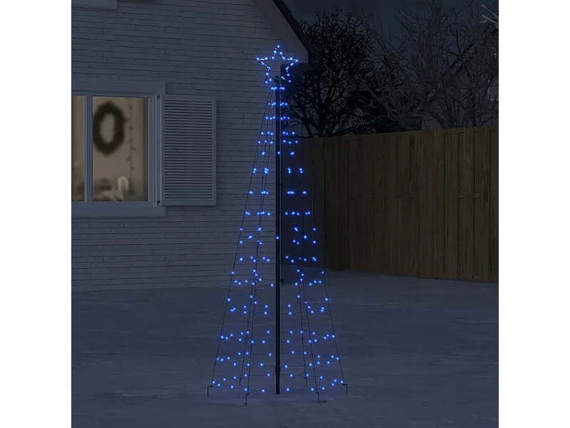 Árbol de Navidad iluminado con estacas 220 LED azul 180 cm