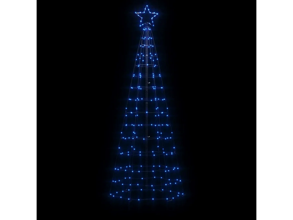 Albero di Natale illuminato con picchetti 220 LED blu 180 cm