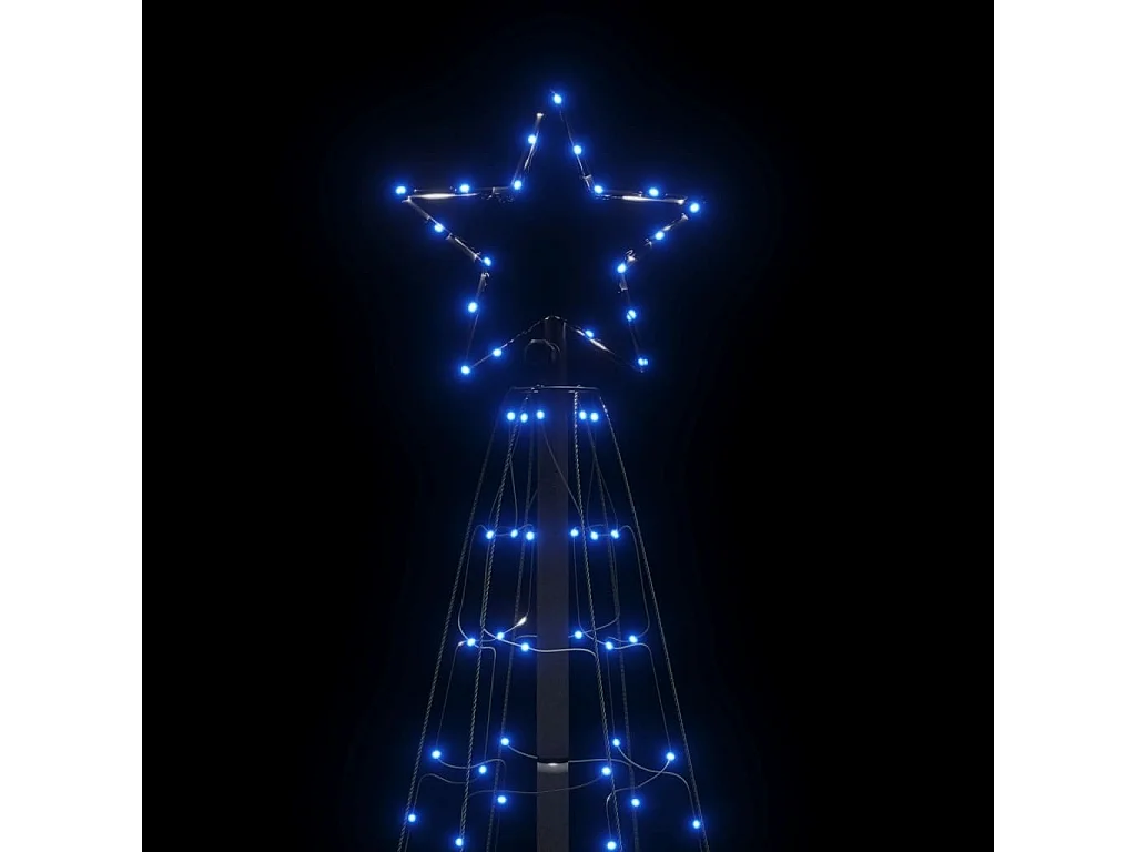 Albero di Natale illuminato con picchetti 220 LED blu 180 cm