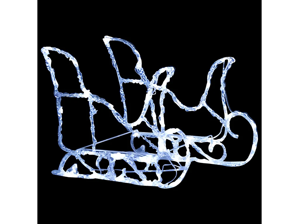 Decoración navideña Reno y trineo 160 LED 130 cm Acrílico