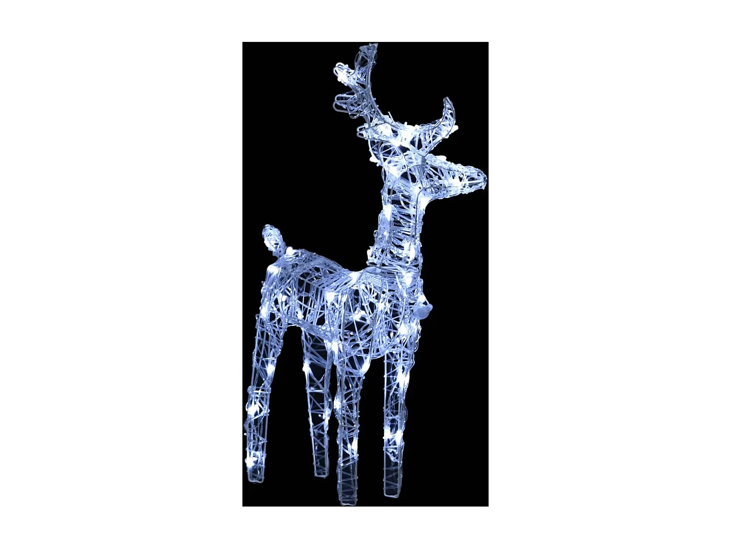 Decoración navideña Reno y trineo 160 LED 130 cm Acrílico