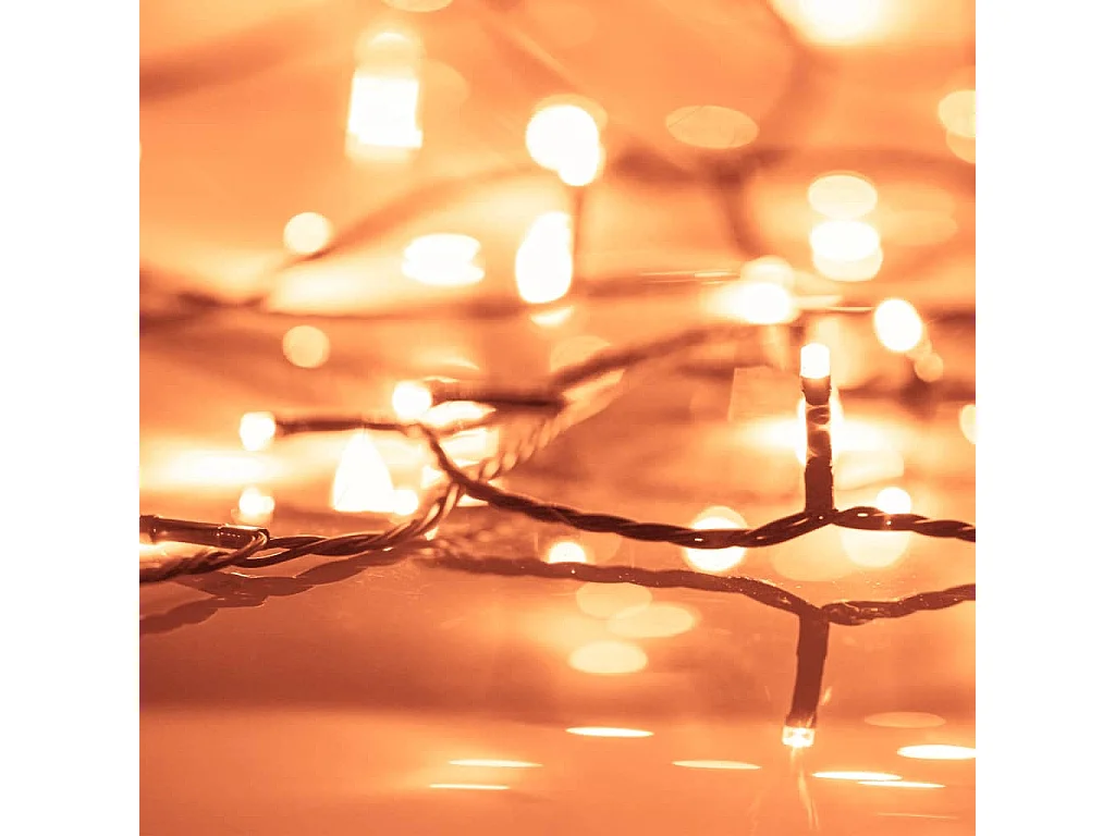 Guirlande lumineuse et 600 LED 60 m 8 effets lumineux IP44 Blanc chaud