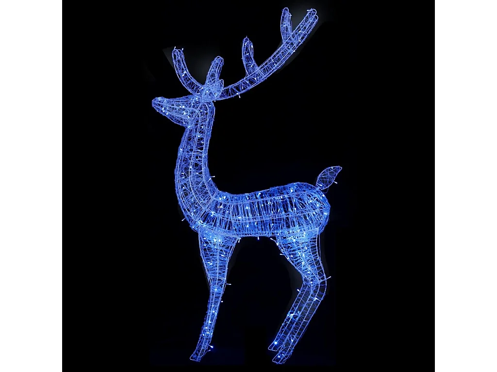 XXL Rena de Natal Acrílico 250 LED 3 unidades 180 cm Azul