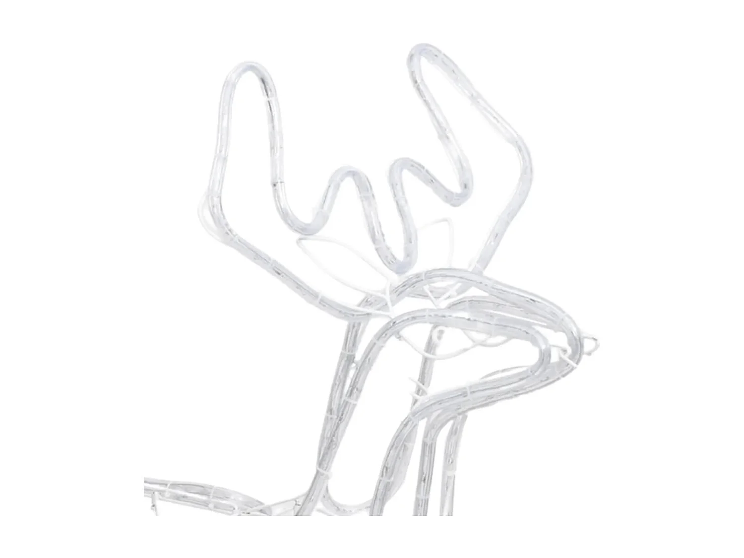 Rennes de Noël 2 pcs Blanc chaud 76x42x87 cm