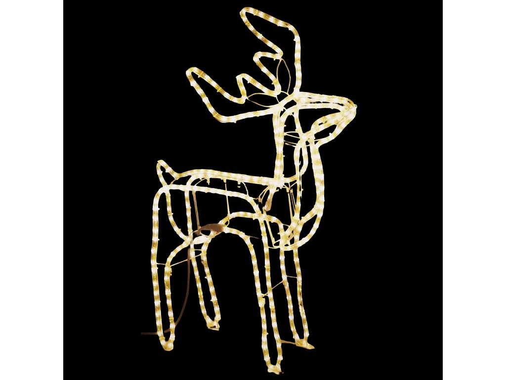 Rena de Natal 2 peças Branco quente 76x42x87 cm