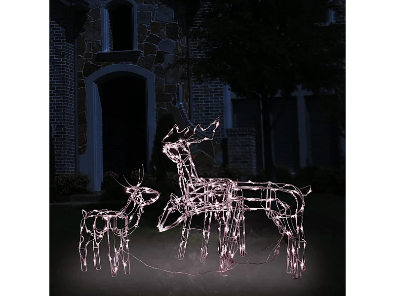 Cordón de luz navideña 3 piezas Reno 229 LED
