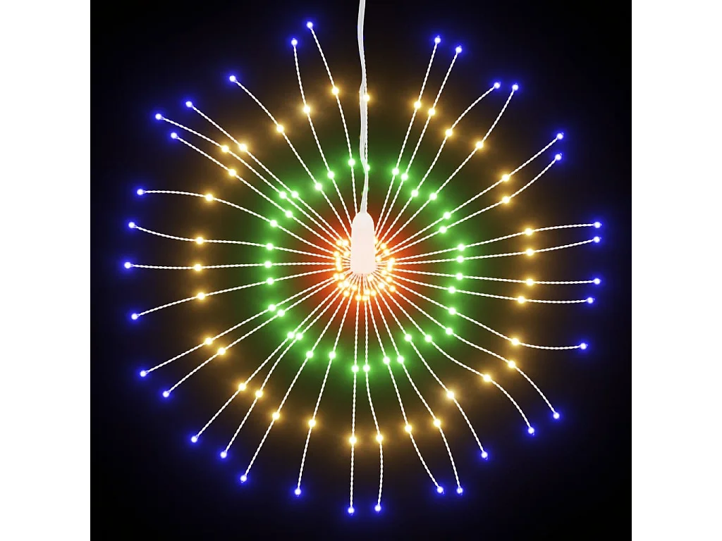 Estrella de Navidad radiante 140 LED 8 piezas multicolor 17 cm