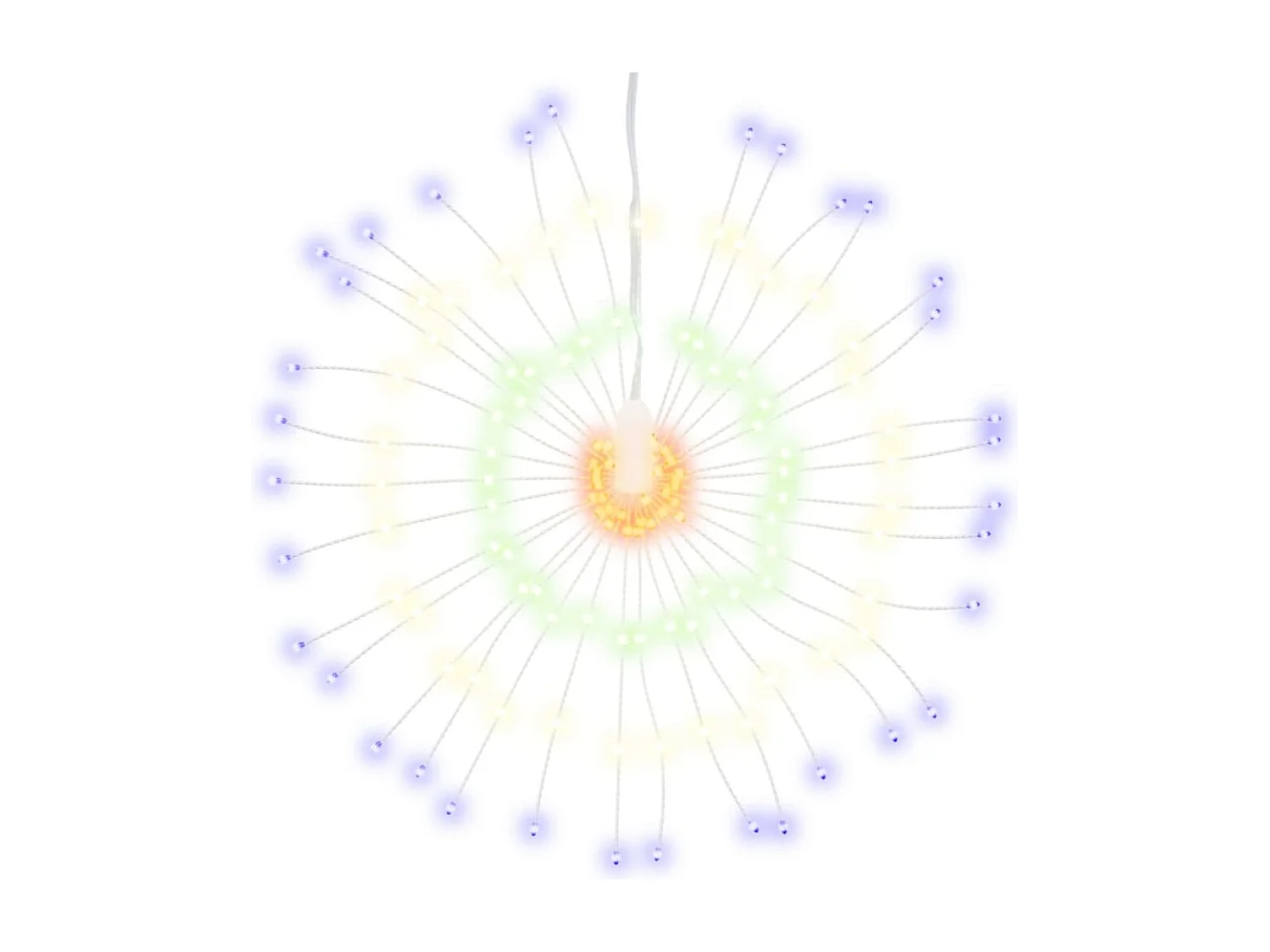 Étoile rayonnante de Noël 140 LED 8 pcs multicolore 17 cm