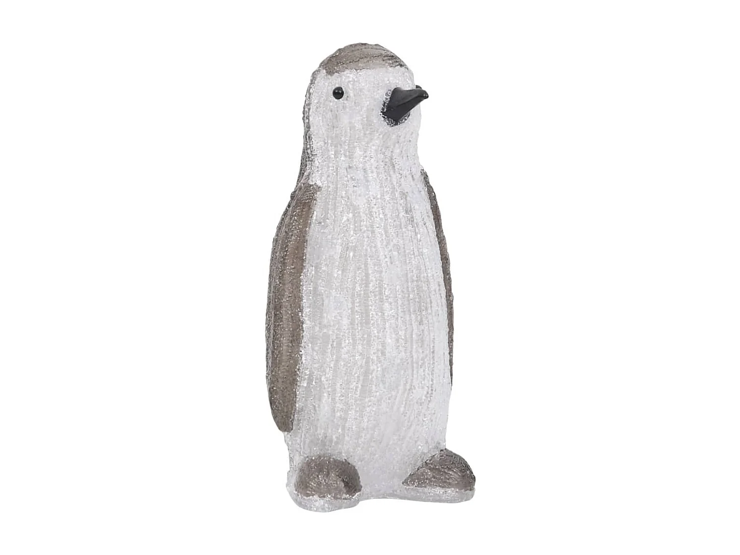 Sagoma di pinguino natalizio LED acrilico 30 cm