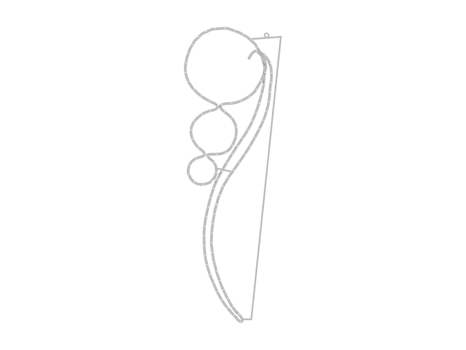 Luzes de corda em forma de bola 8 unidades Branco quente