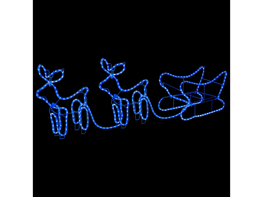 Décoration de Noël d'extérieur Renne et traîneau 576 LED