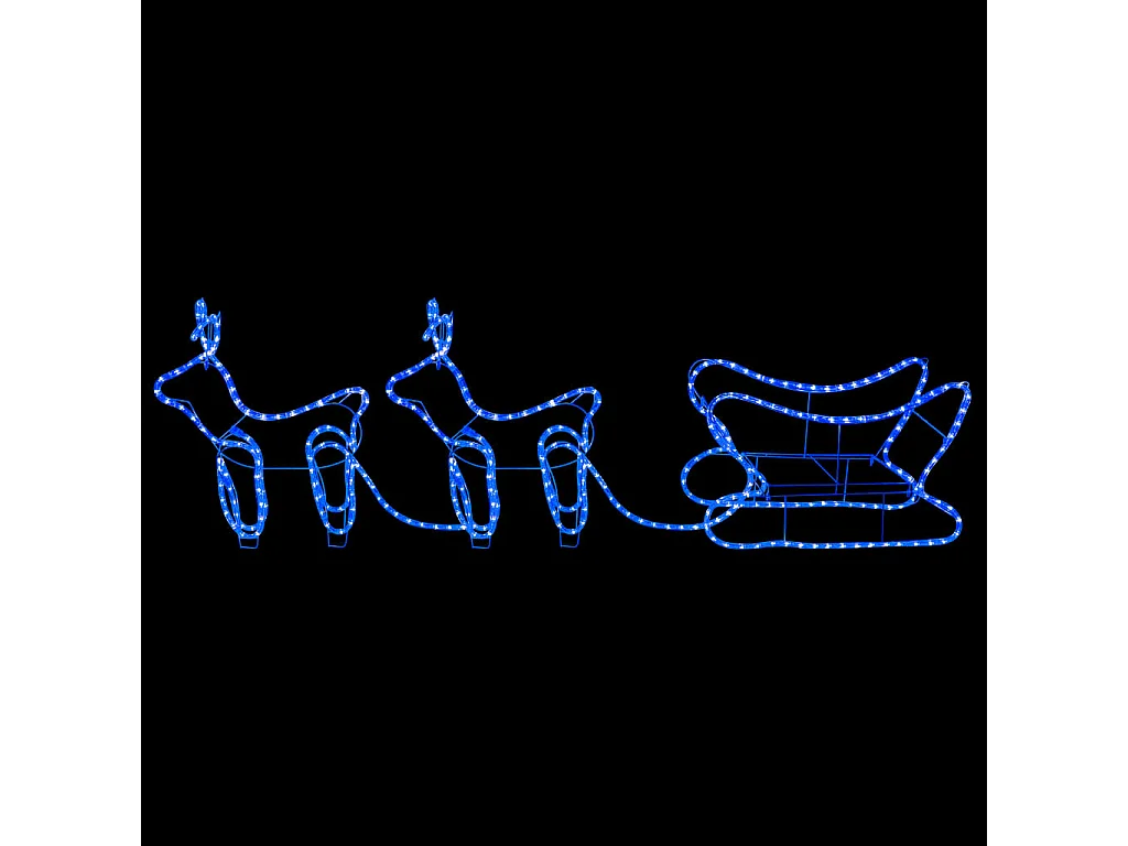 Décoration de Noël d'extérieur Renne et traîneau 576 LED