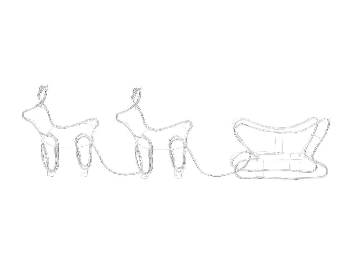 Décoration de Noël d'extérieur Renne et traîneau 576 LED