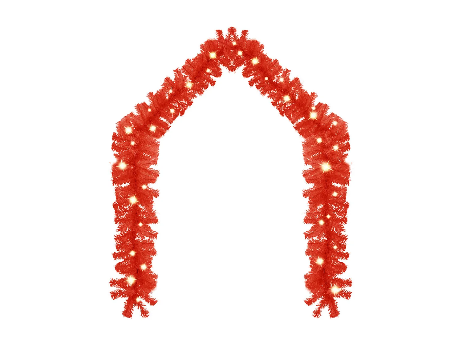 Guirlande de Noël avec lumières LED 10 m Rouge