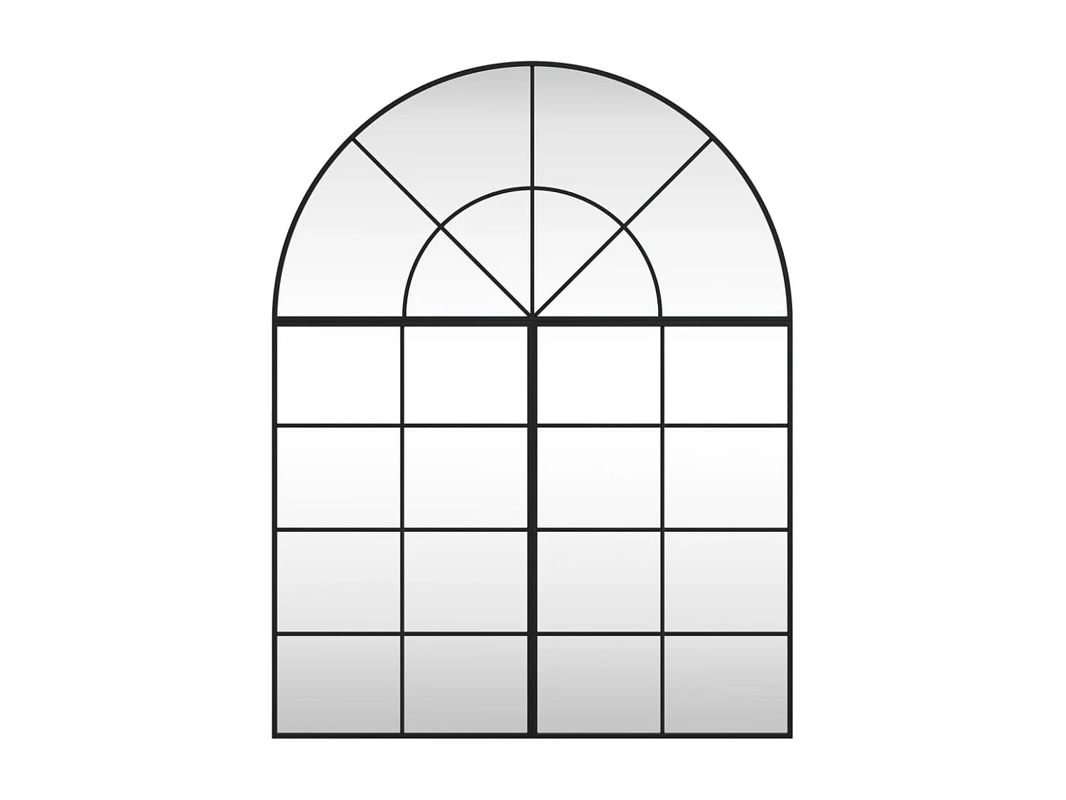 Espejo de pared arco de hierro negro 100x130 cm