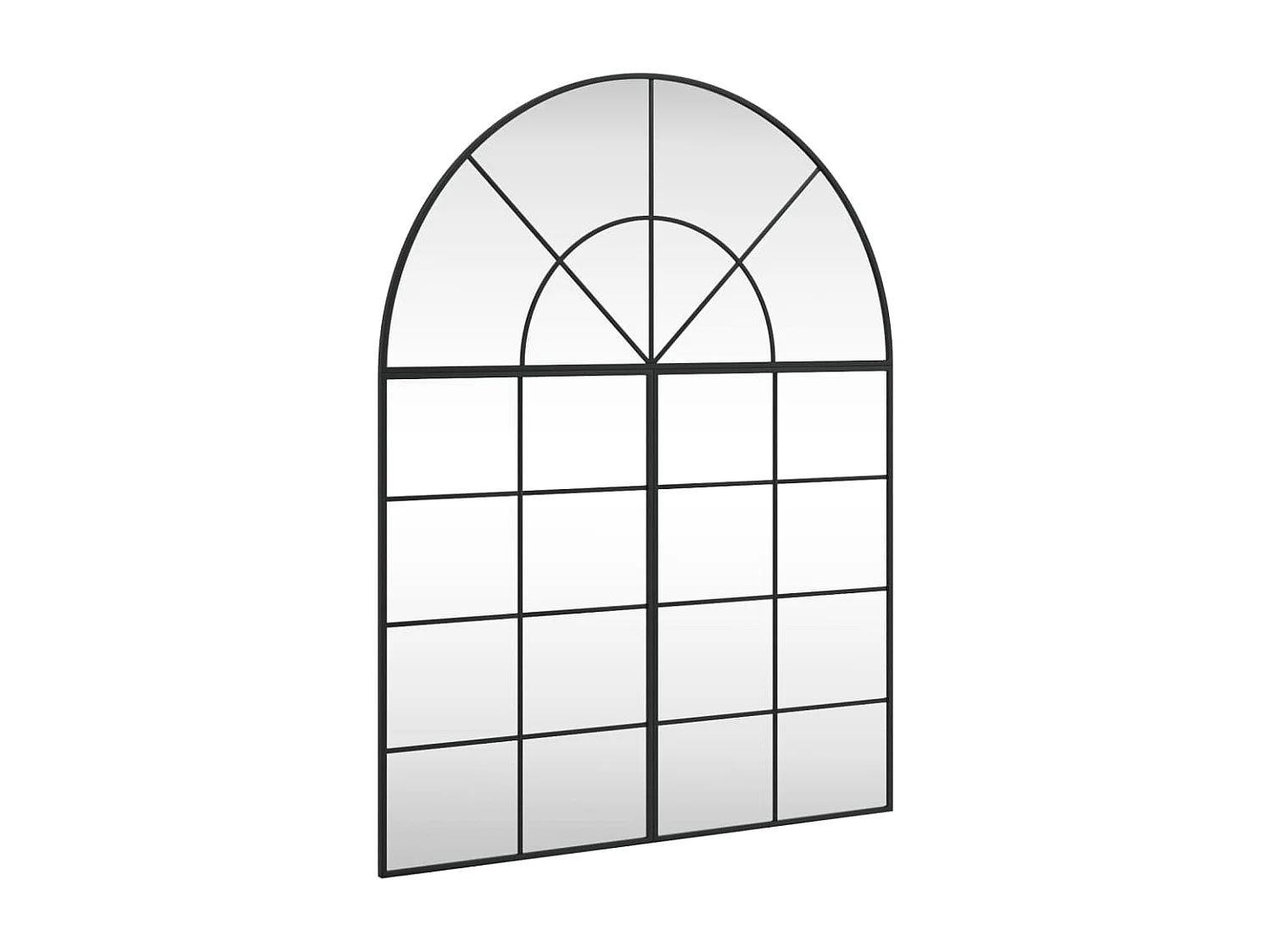 Miroir mural noir 100x130 cm arche fer