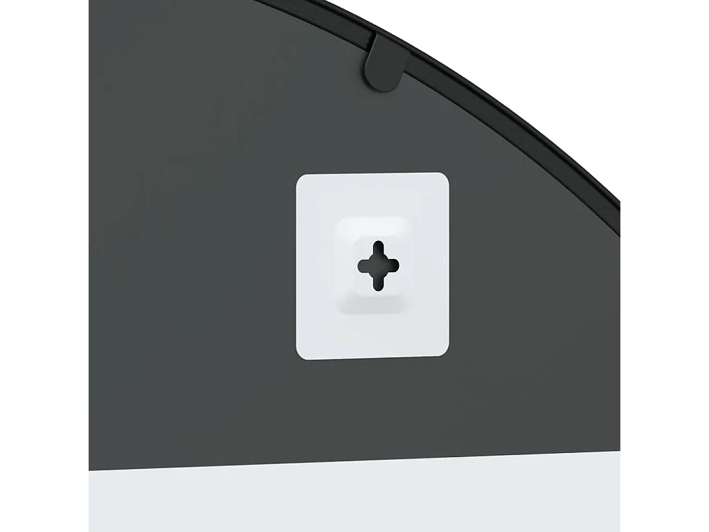 Miroir mural noir 100x130 cm arche fer