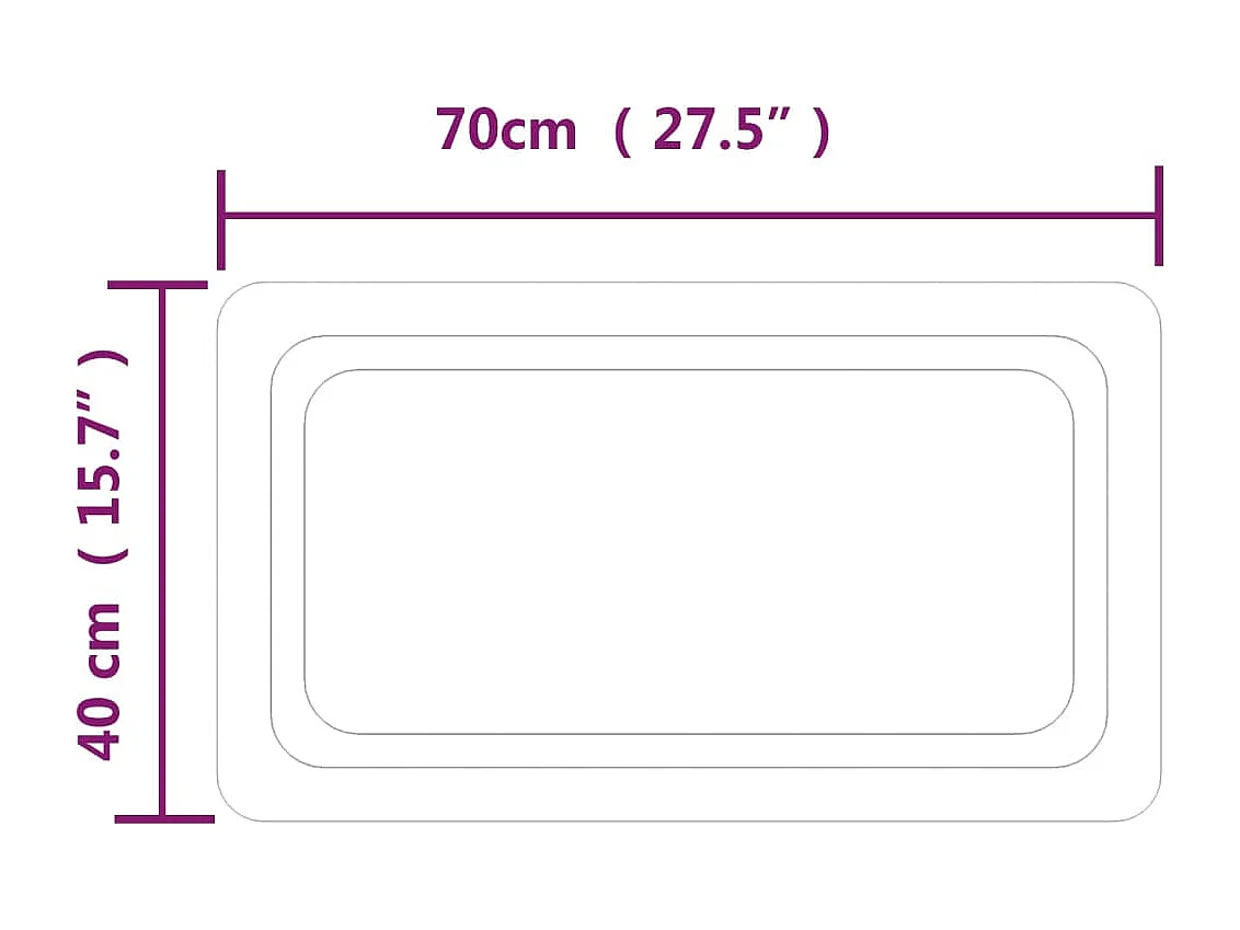 Specchio da Bagno con Luci LED 70x40 cm