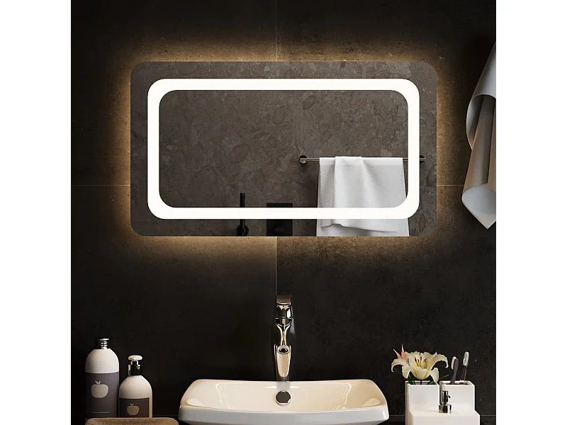 Specchio da Bagno con Luci LED 70x40 cm