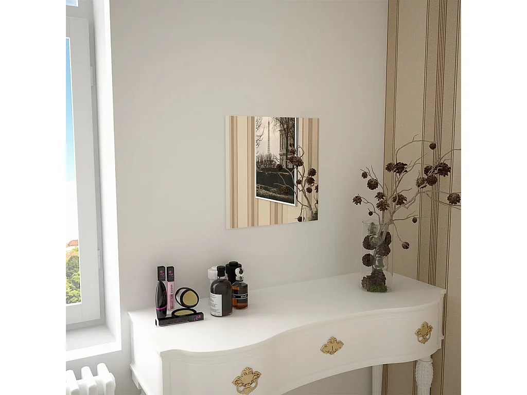 Miroir mural carré 40 x 40 cm Verre