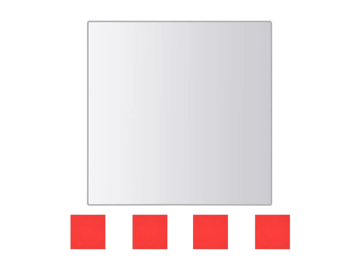 Carreau de miroir 24 pcs Carré Verre