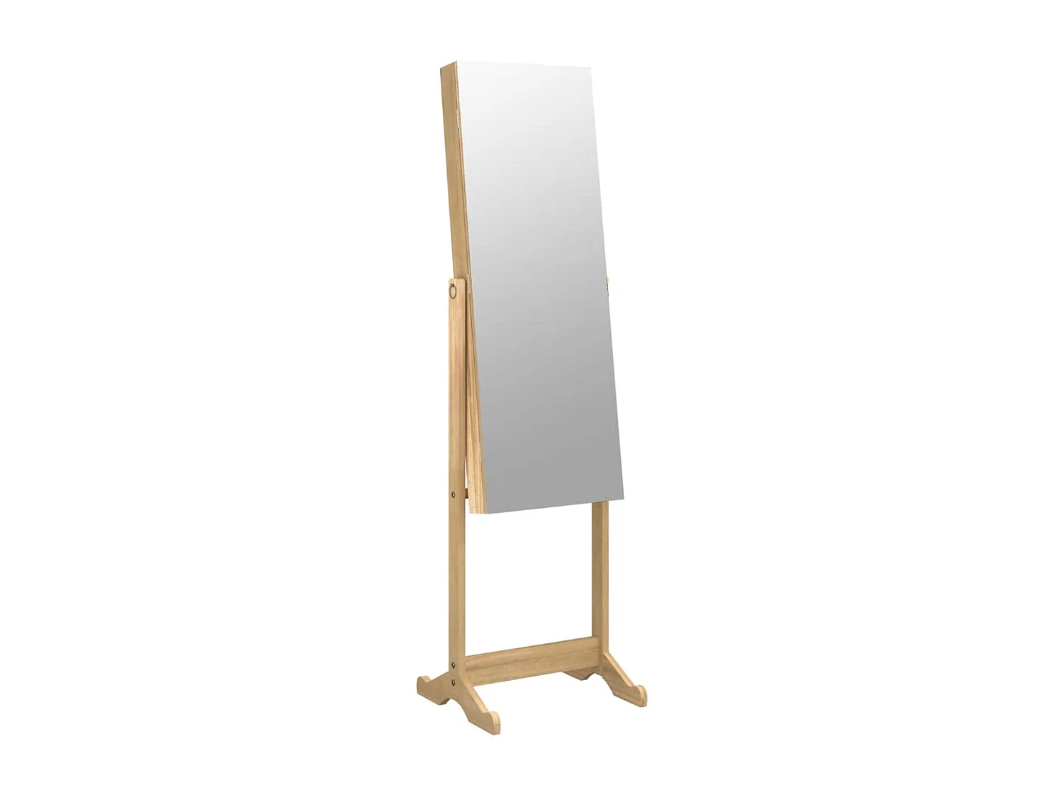 Armoire à bijoux avec miroir sur pied 42x38x152 cm