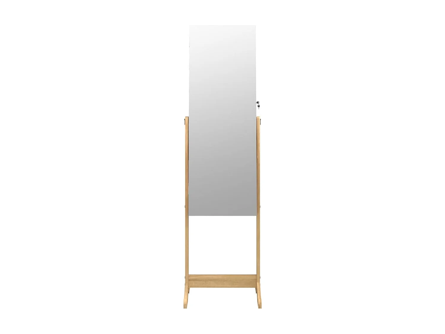 Armoire à bijoux avec miroir sur pied 42x38x152 cm