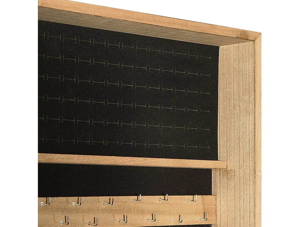 Armoire à bijoux avec miroir sur pied 42x38x152 cm