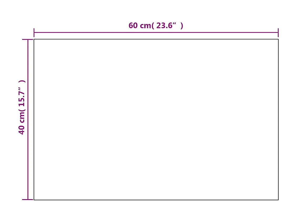 Miroirs muraux 2 pcs 60x40 cm Rectangulaire Verre