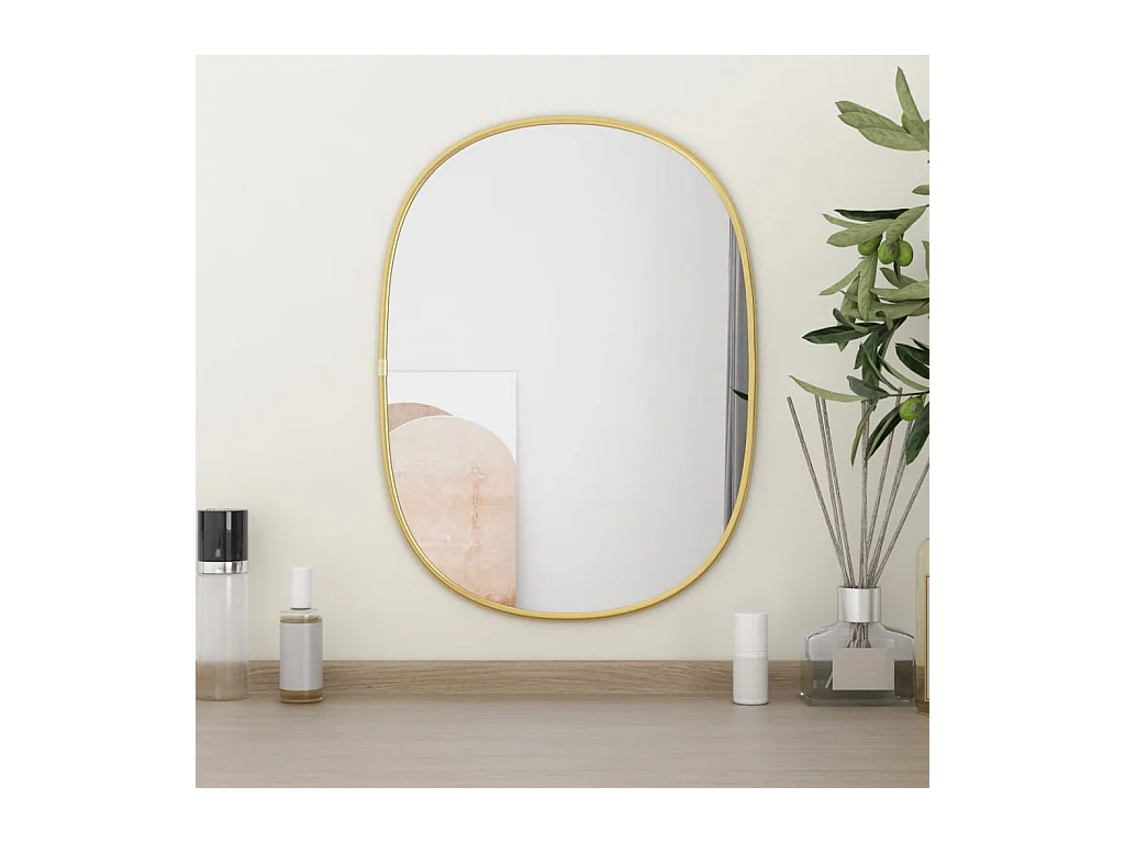 Espejo de pared dorado 40x30 cm