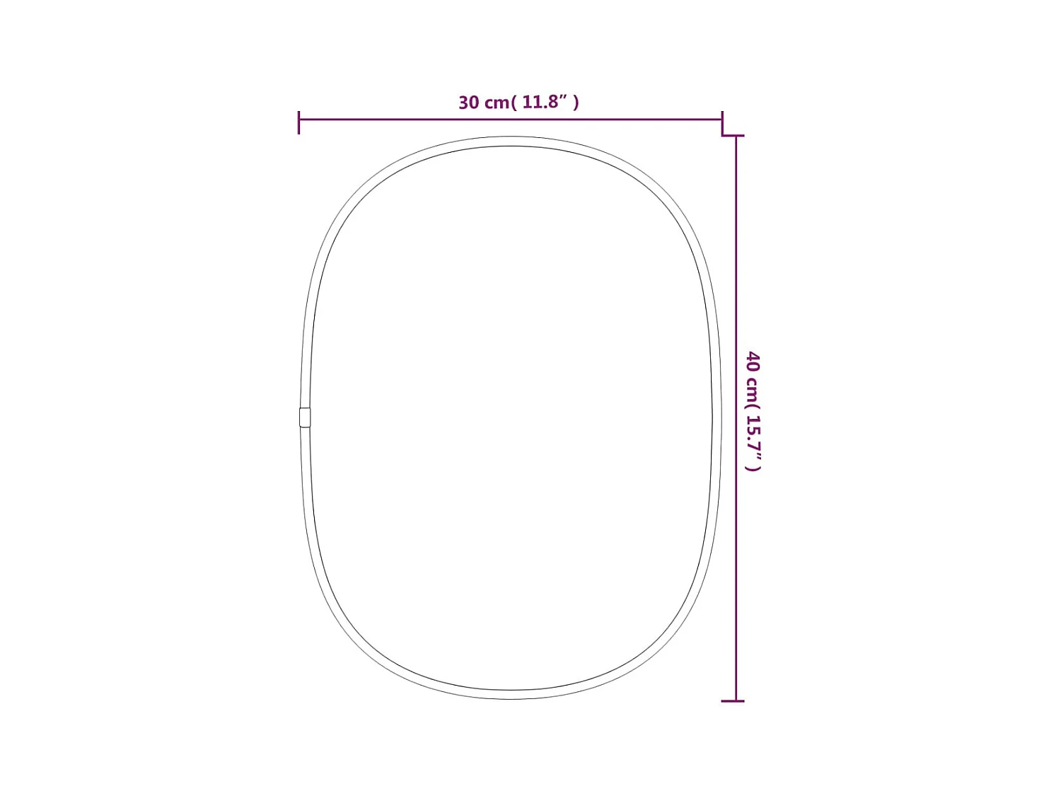Espejo de pared dorado 40x30 cm