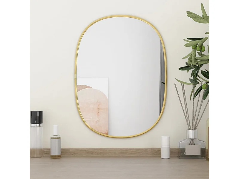 Espejo de pared dorado 40x30 cm