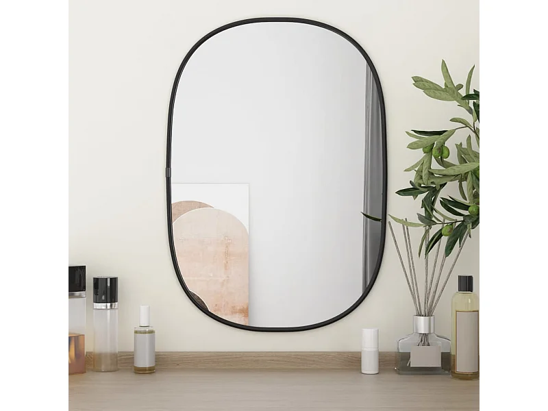 Specchio da Parete Nero 50x35 cm