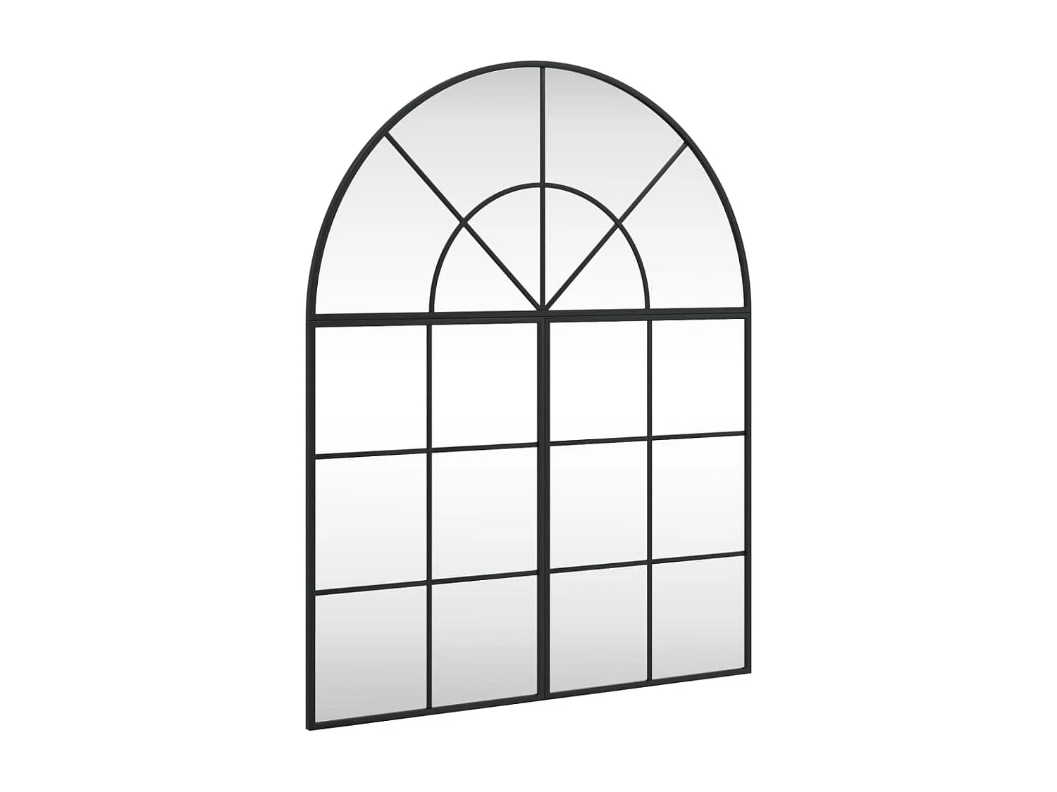 Miroir mural noir 80x100 cm arche fer