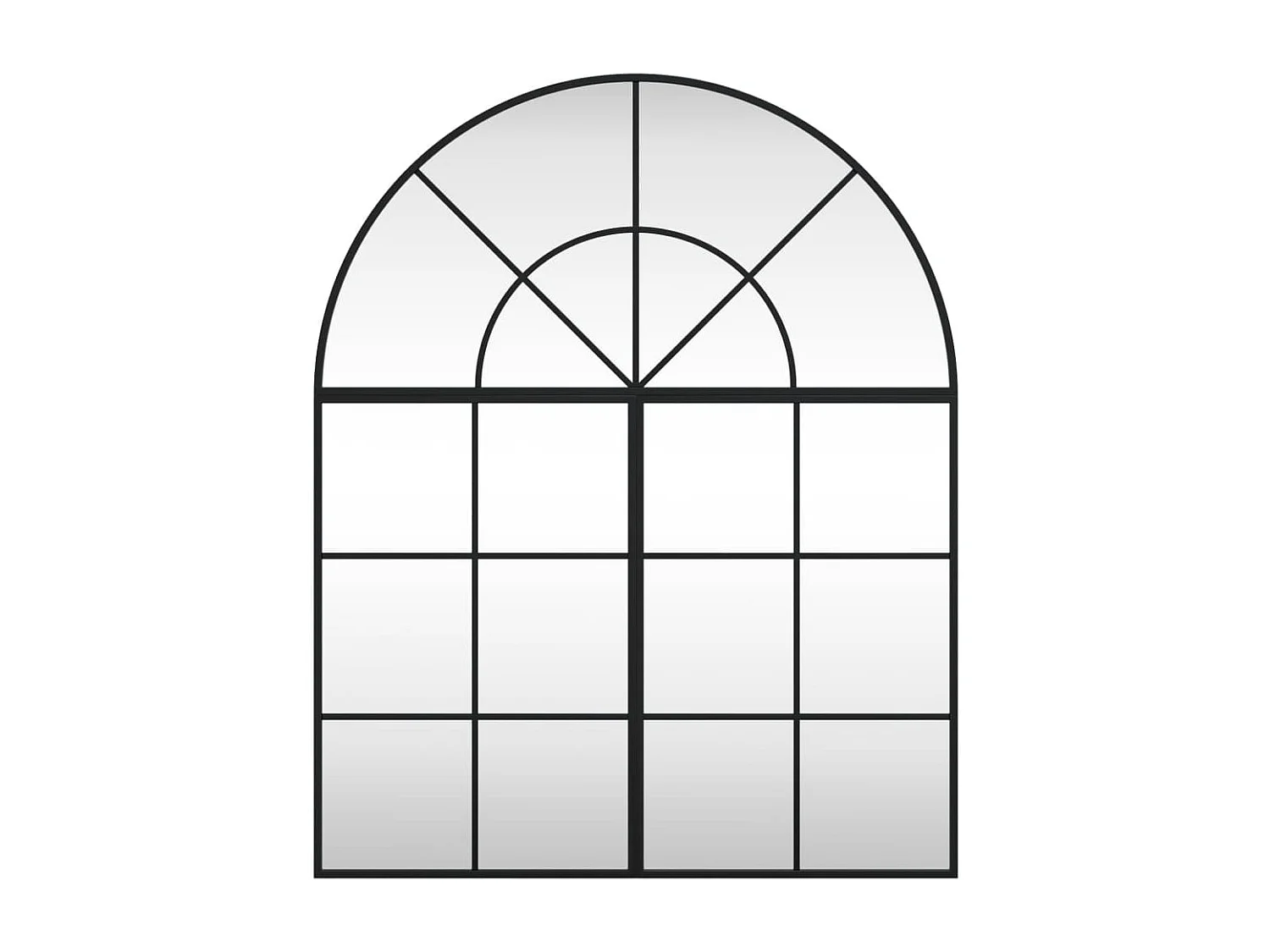 Miroir mural noir 80x100 cm arche fer