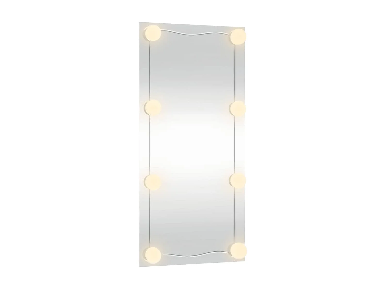 Miroir mural avec lumières LED 30x60 cm verre rectangulaire