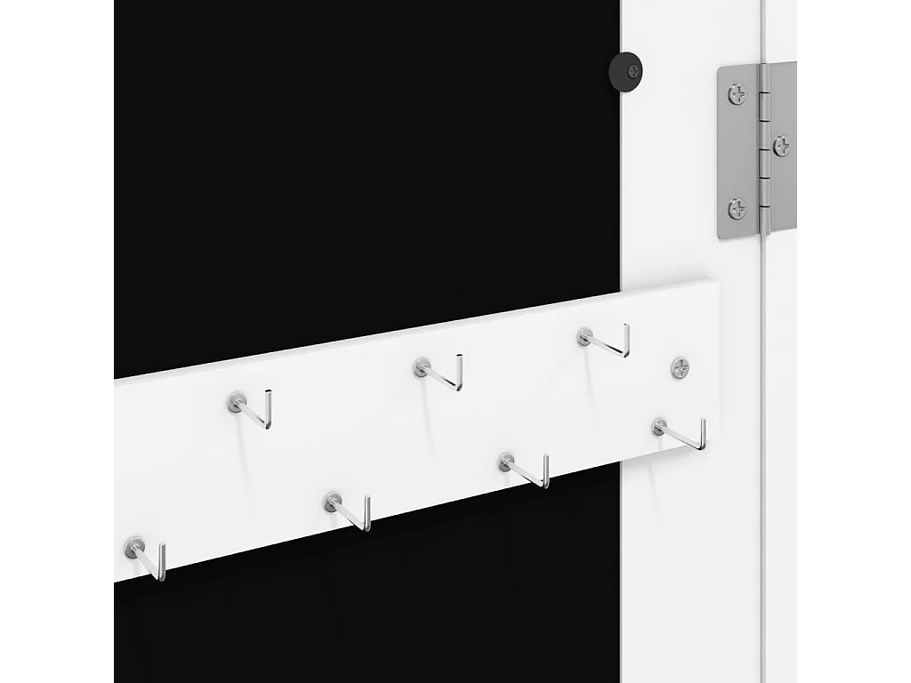 Móvel para joias de parede espelhado 30x8,5x90 cm branco