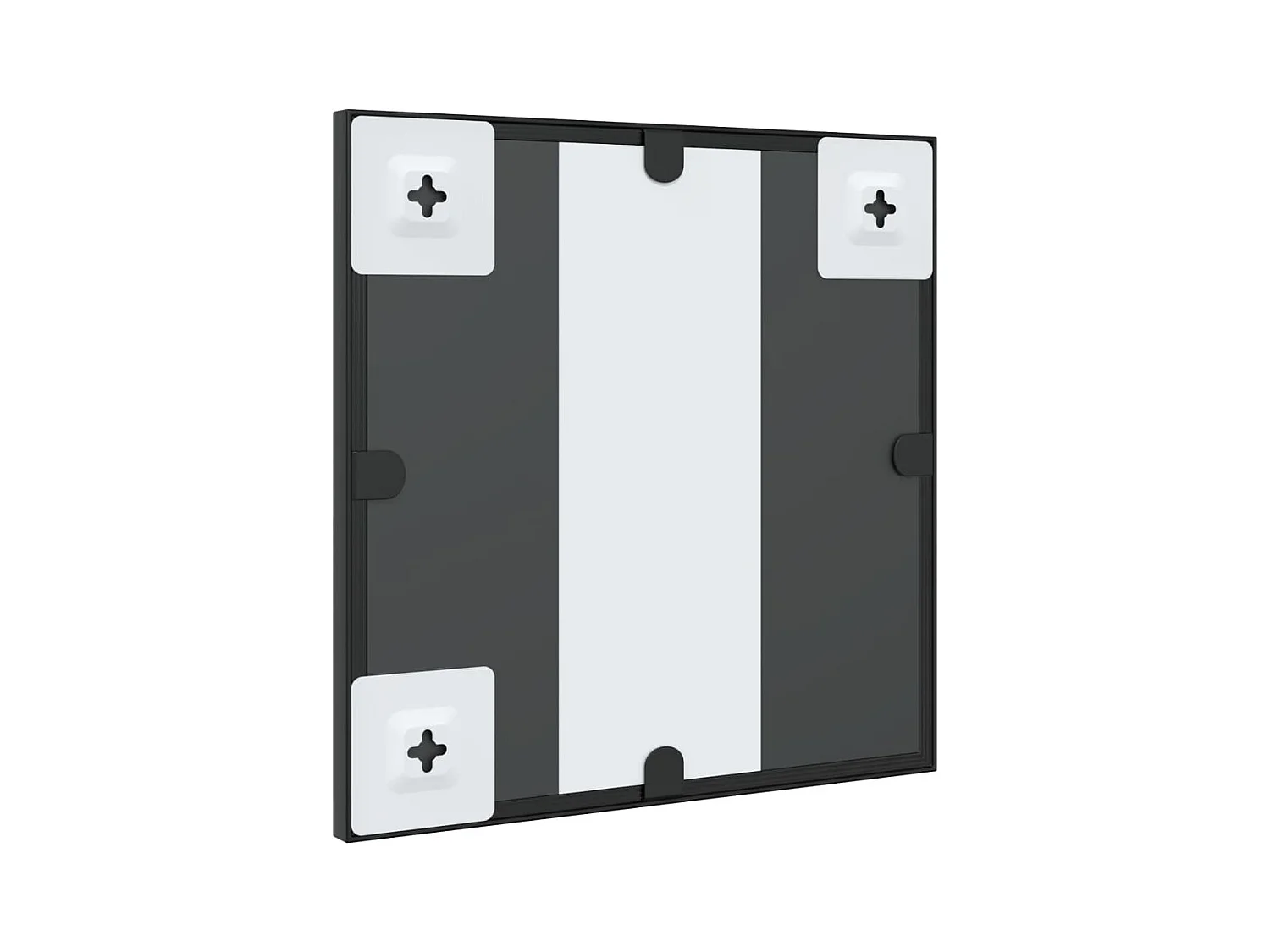 Miroir mural noir 30x30 cm carré fer