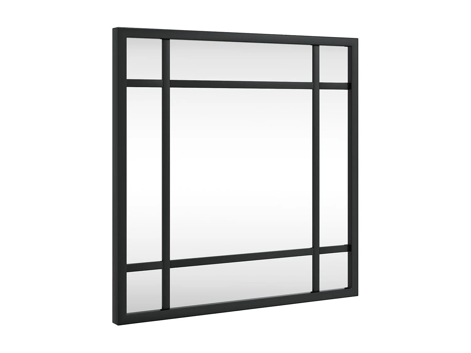 Miroir mural noir 30x30 cm carré fer