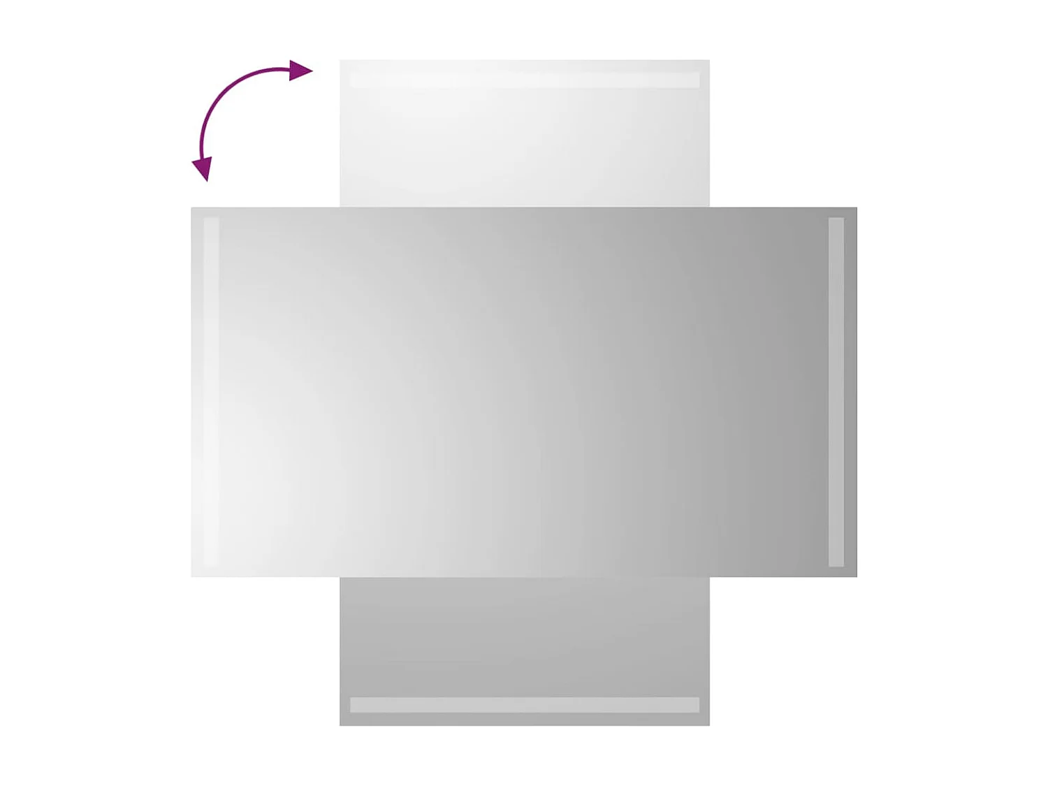 Specchio da Bagno con Luci LED 50x90 cm