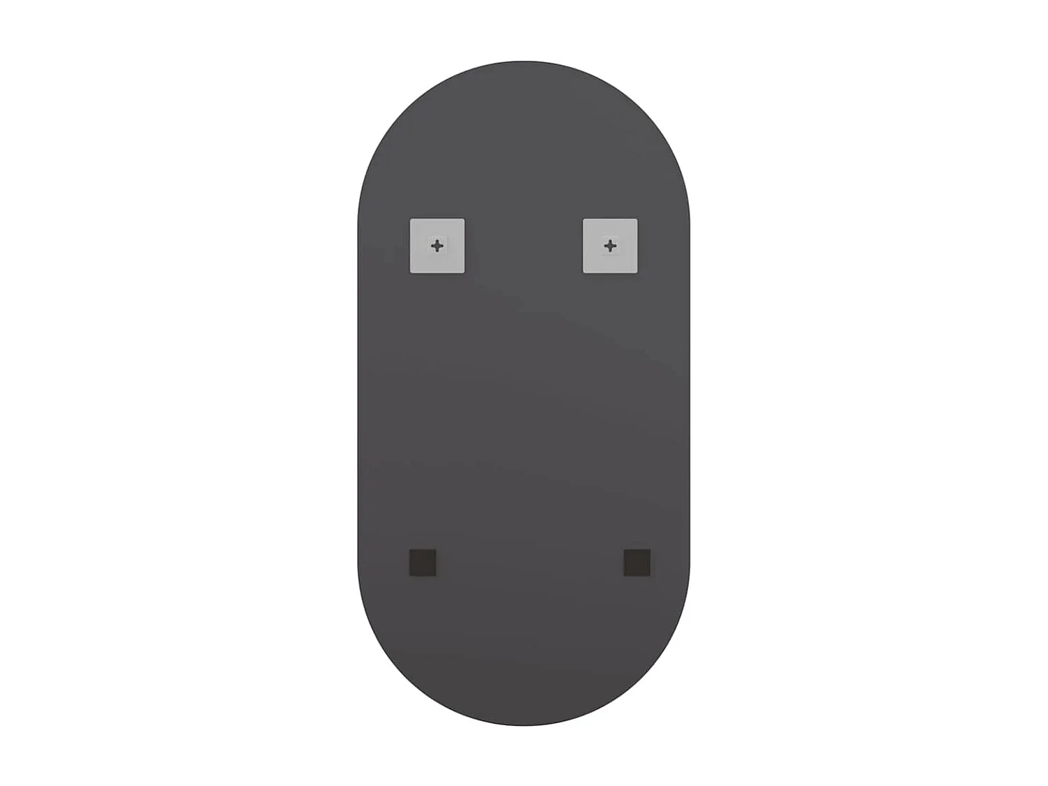 Specchio con Luci LED 60x30 cm Ovale in Vetro